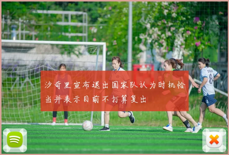 沙奇里宣布退出国家队认为时机恰当并表示目前不打算复出